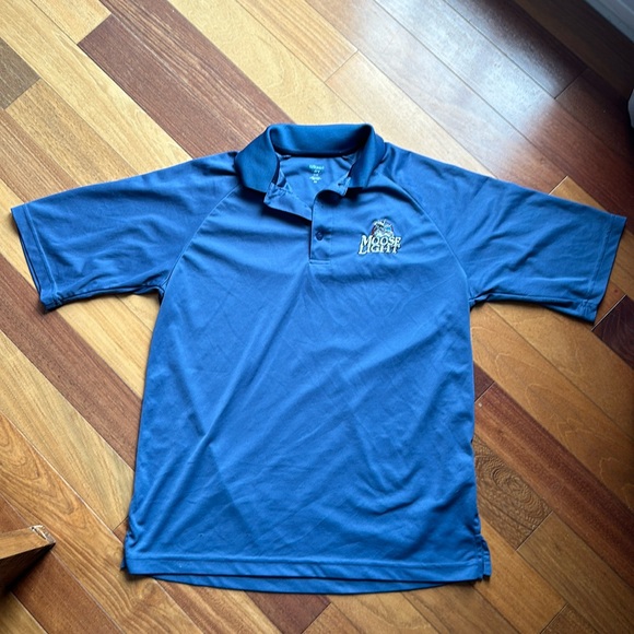 Moosehead Beer Branded Men’s Medium Blue Polo Golf Shirt - Picture 1 of 16
